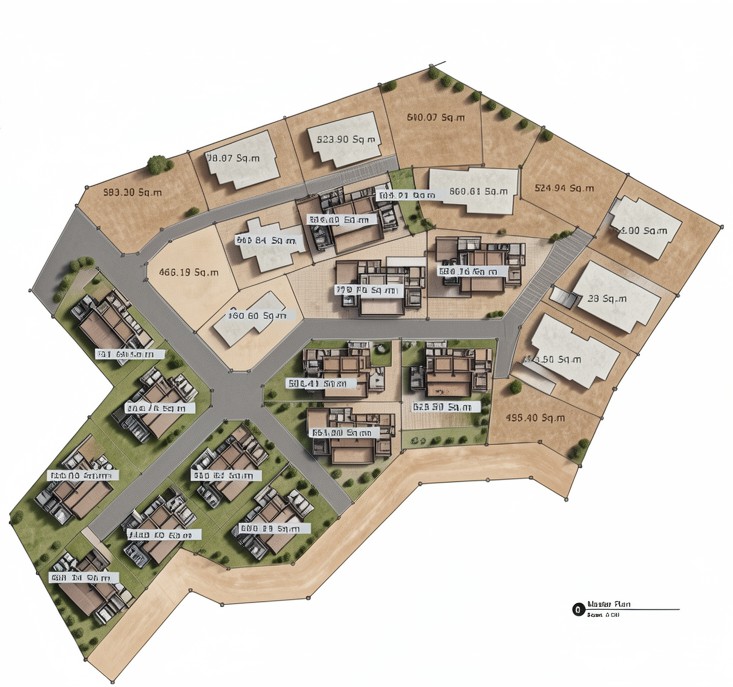 The T Forest — estate site plan with individual villa plots